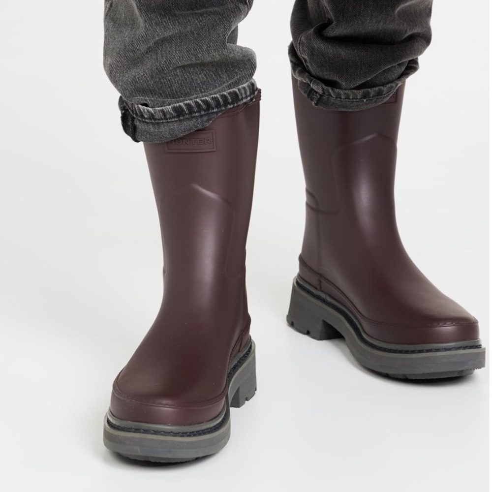 Hunter refined stitch short boots